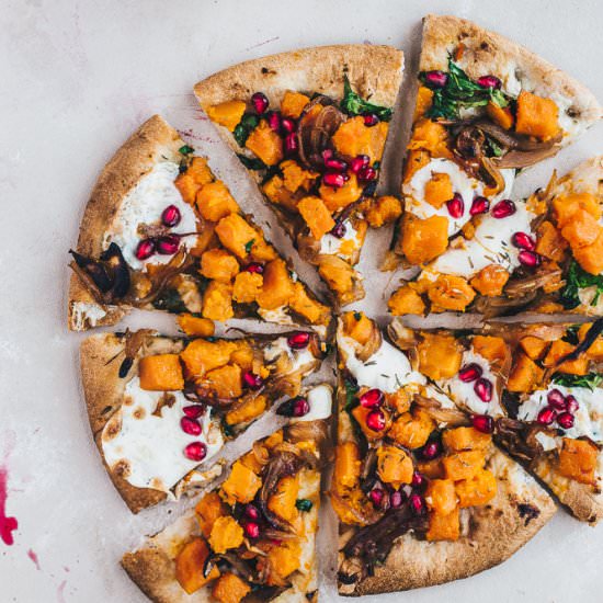 Fall Butternut Squash Pizza - Recipe photo by nattwrobel