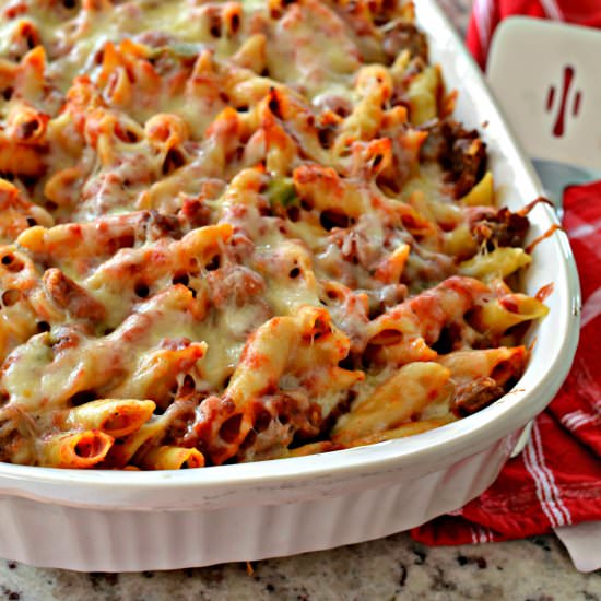 Baked Mostaccioli - Recipe photo by Small Town Woman
