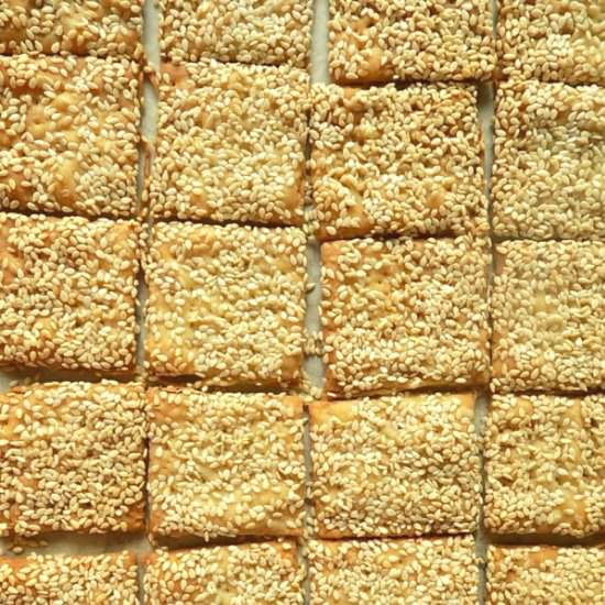 Sesame Crackers - Recipe photo by pastryandbeyond