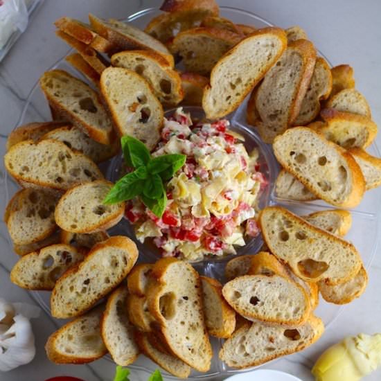 Bruschetta Topping Platter - Recipe photo by TalkingMeals