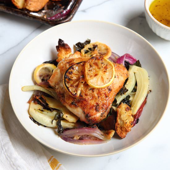 Easy Sheet Pan Chicken Dinner - Recipe photo by FromScratchFast