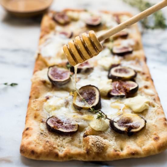 Honey Fig Goat Cheese Flatbread - Recipe photo by hungerthirstplay