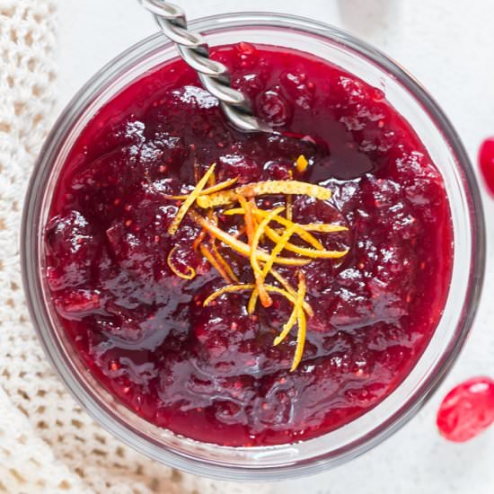 Refined sugar free Cranberry Sauce - Recipe photo by currytrail