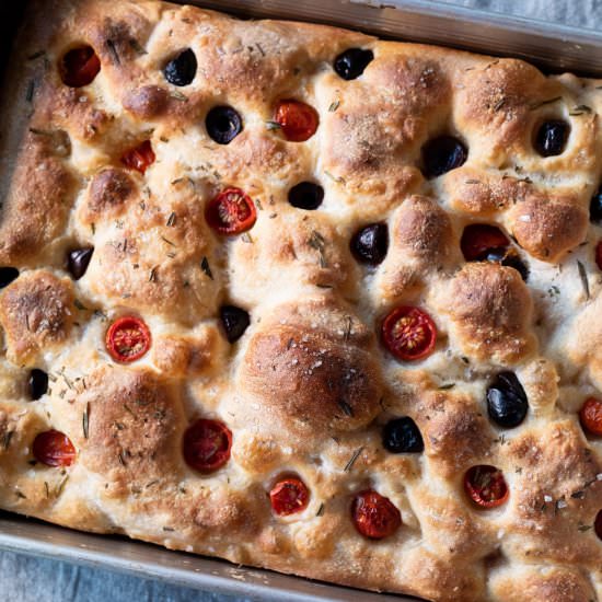 A Simple Focaccia - Recipe photo by the perfect loaf