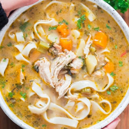 Instant Pot Chicken Noodle Soup - Recipe photo by currytrail