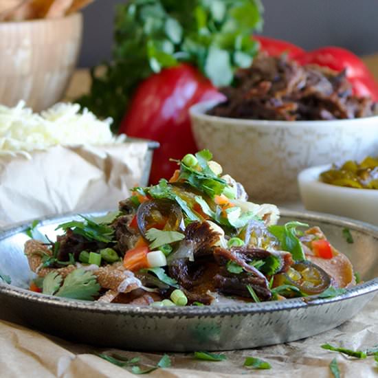 Asian Short Rib Nachos - Recipe photo by A Little and A Lot