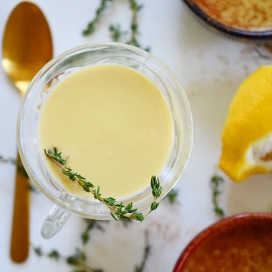 Lemon Thyme Custard - Recipe photo by Castaway_Kitchen