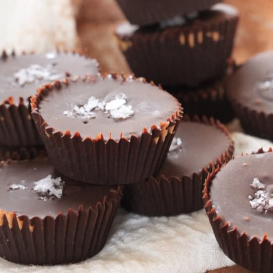 Chocolate Almond Butter Cups - Recipe photo by finishedwithsalt
