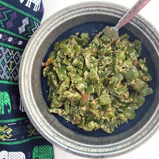 Sesame Coconut Green Pepper - Recipe photo by steamingpot