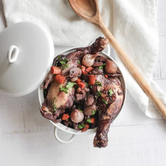 45 Minute Coq au Vin Dinner - Recipe photo by atasteofwellbeing