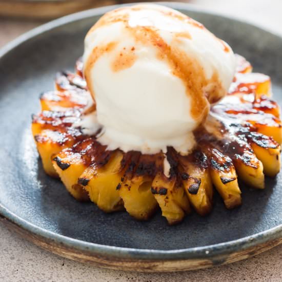 Grilled Pineapple with Rum Glaze - Recipe photo by currytrail