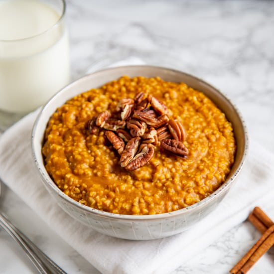 Instant Pot Pumpkin Oatmeal - Recipe photo by cardamomandcoconut