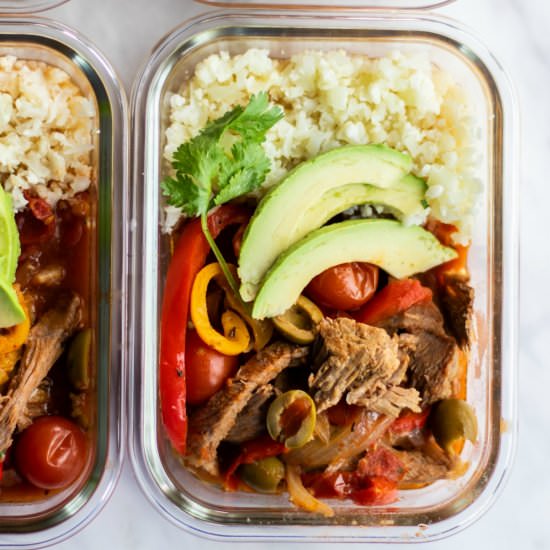 Crockpot Ropa Vieja Meal Prep - Recipe photo by mealpreponfleek