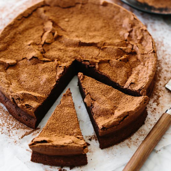Flourless Chocolate Cake - Recipe photo by Downshiftology