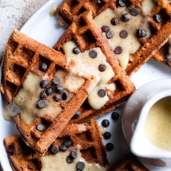Eggnog Vegan Gluten Free Waffles - Recipe photo by foodfaithfitness