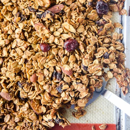 Cranberry Orange Granola - Recipe photo by The Desserted Girl