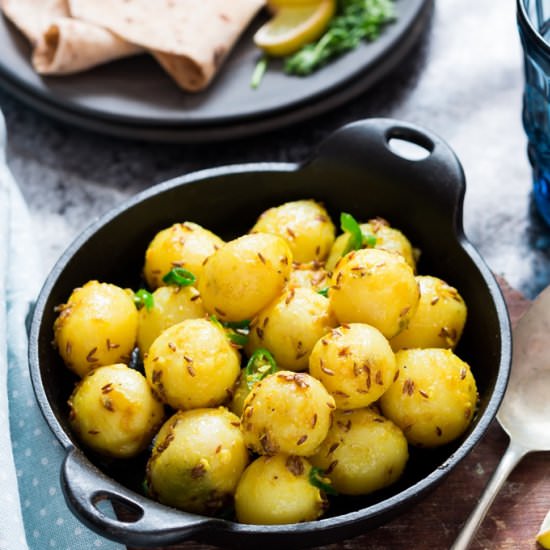Jeera Aloo (Cumin Potatoes) - Recipe photo by currytrail