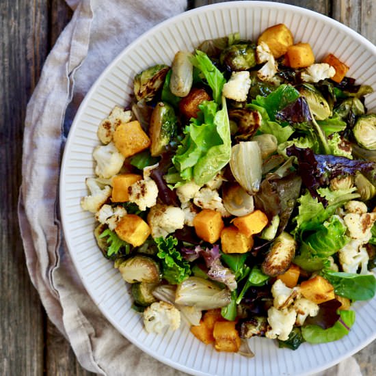 Roasted Winter Vegetable Salad - Recipe photo by simmerandsauce