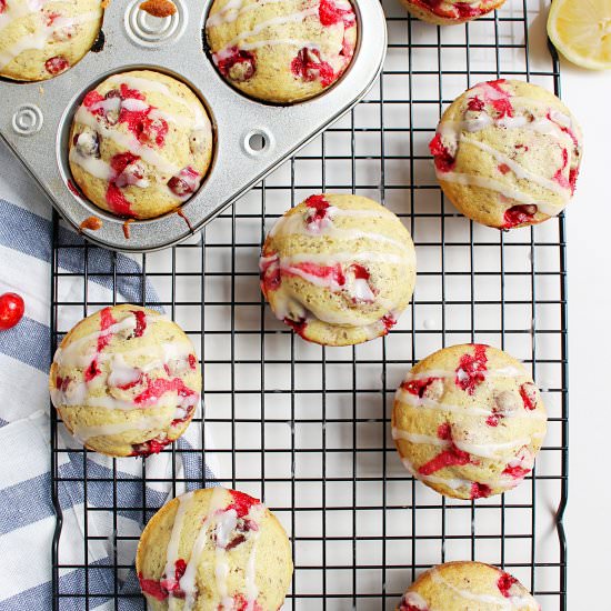 Vegan Cranberry Lemon Muffins - Recipe photo by babemadeblog