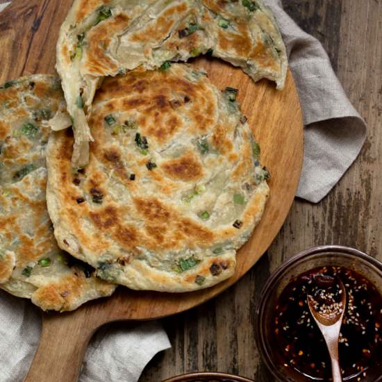 Buttery Scallion Pancakes - Recipe photo by pupswithchopsticks
