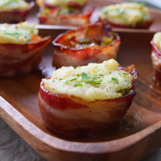 Thanksgiving Leftover Bacon Cups - Recipe photo by Cuts and Crumbles