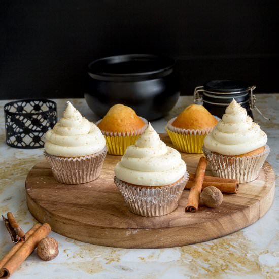 Eggnog Cupcakes wit Eggnog Frosting - Recipe photo by VeenaAzmanov