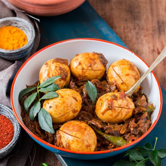 Kerala Style Egg Roast - Recipe photo by currytrail
