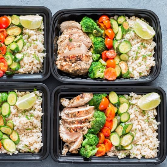 Chicken Brown Rice Meal Prep - Recipe photo by currytrail