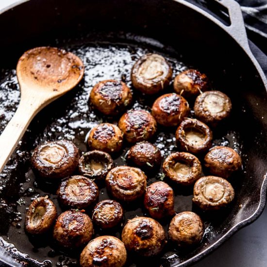 Garlic Sautéed Mushrooms - Recipe photo by loveyourbodywell