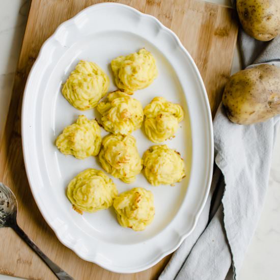 Parmesan Herb Duchess Potatoes - Recipe photo by SweetCayenne