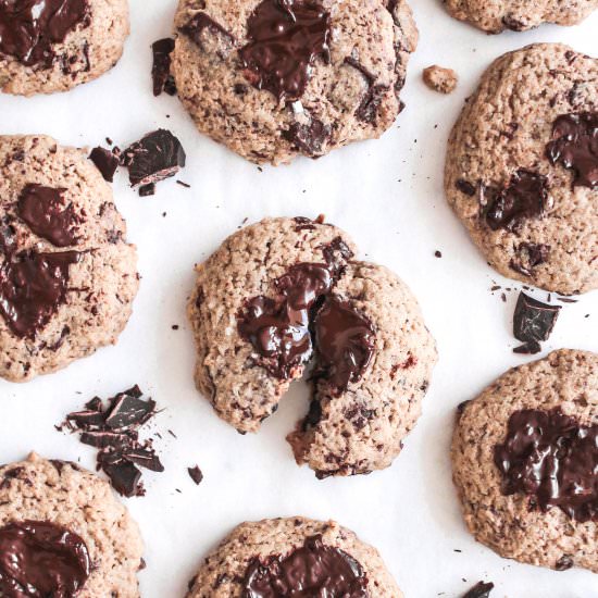 Rye Chocolate Chunk Cookies - Recipe photo by atasteofwellbeing