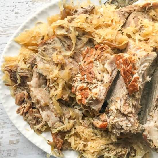 Instant Pot Pork Roast & Sauerkraut - Recipe photo by MyLifeCookbook
