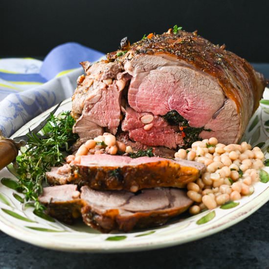 Stuffed Leg of Lamb - Recipe photo by garlic and zest