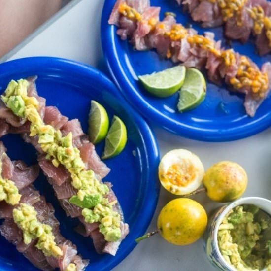 Avocado tuna sashimi - Recipe photo by ImmigrantsTable