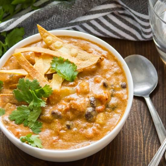 Vegan Enchilada Soup - Recipe photo by Connoisseurus Veg