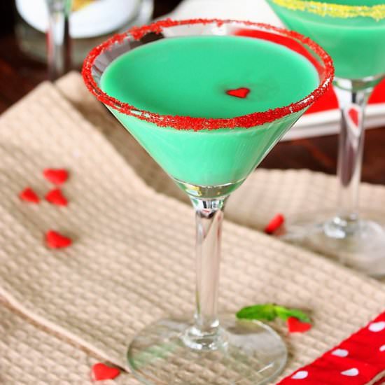 Grinch Grasshopper Cocktail - Recipe photo by thekitchenismyplayground