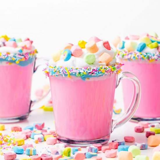 unicorn hot chocolate - Recipe photo by thanksgiving