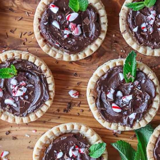 Chocolate Mint Avocado Pudding Tart - Recipe photo by Girl Heart Food