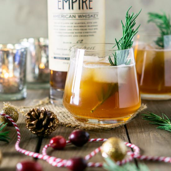 Chai-Cranberry Bourbon Smash - Recipe photo by Burrata and Bubbles