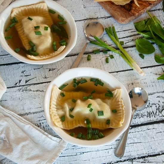 Traditional German Maultaschen - Recipe photo by ramshacklepantry