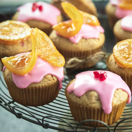 Orange Chai Muffins w Pomegranate - Recipe photo by URBANBAKES