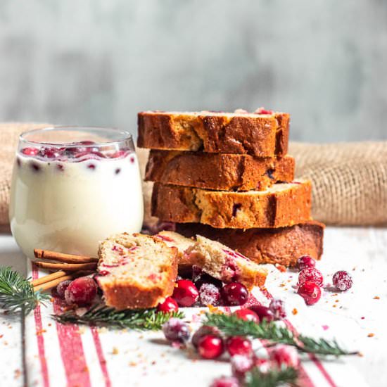Cranberry Eggnog Breakfast Bread - Recipe photo by SprinklesandSeaSalt