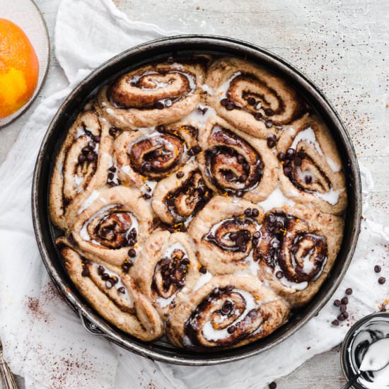 VEGAN CINNAMON ROLLS / CHOCO-ORANGE - Recipe photo by healthylittlecravings
