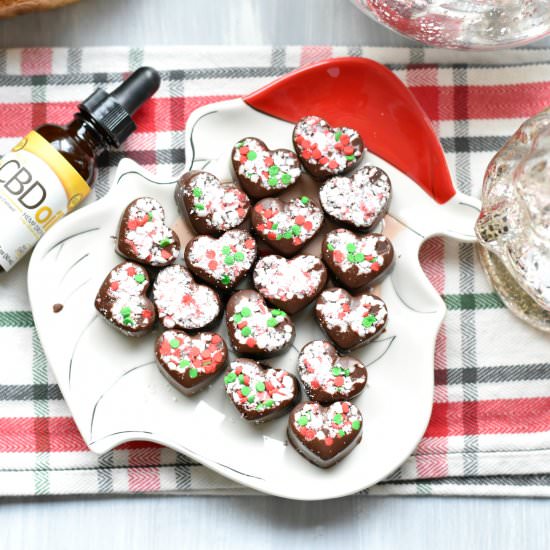 Vegan Peppermint CBD Chocolates - Recipe photo by living freely gluten free