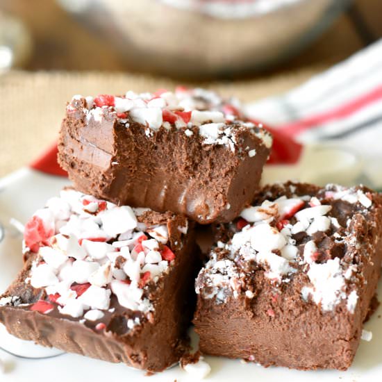 Vegan Chocolate Peppermint Fudge - Recipe photo by living freely gluten free