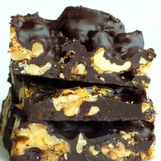 Chocolate Candy Bark with Nuts - Recipe photo by pastryandbeyond