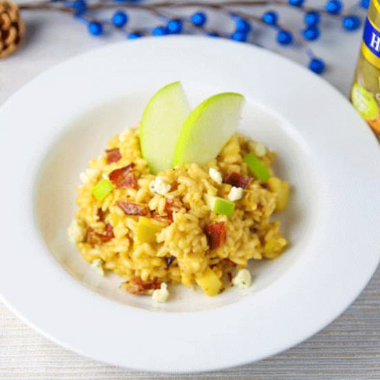 Apple Bacon and Gorgonzola Risotto - Recipe photo by Tastefulventure