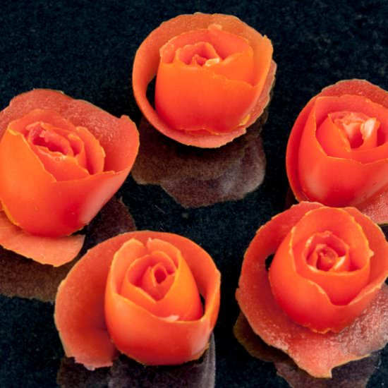 How to make Tomato Roses - Recipe photo by The Yum Yum Club