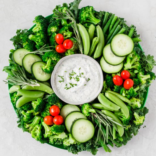 Crudite Platter Wreath - Recipe photo by feelgoodfoodie1