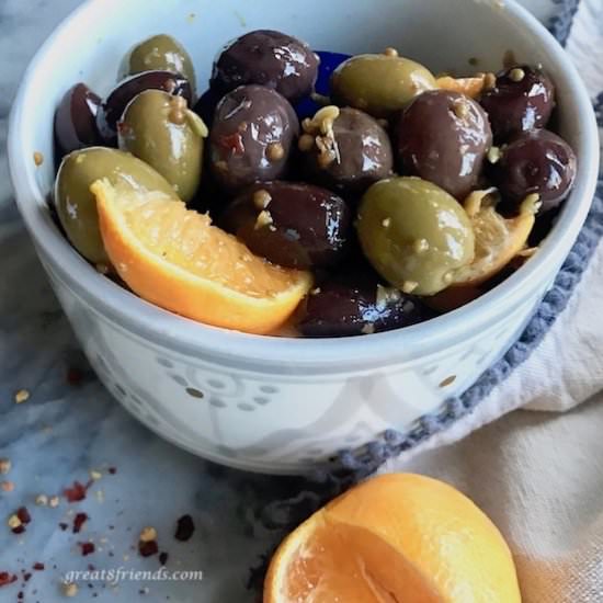 Citrus Marinated Olives - Recipe photo by Great 8 Friends